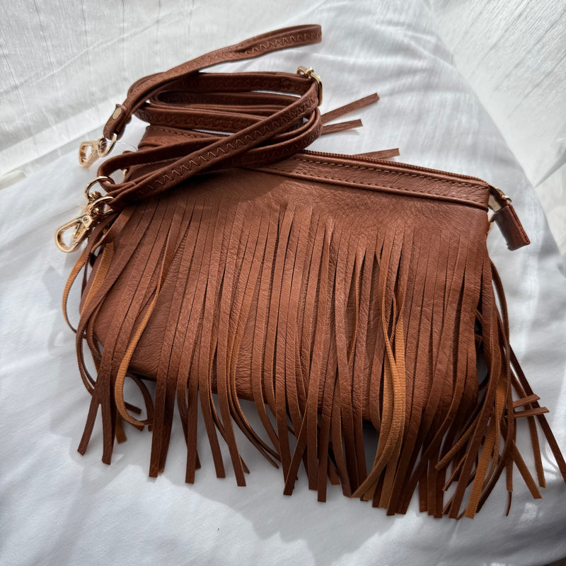 Fringe Wristlet & Cross Body Purse