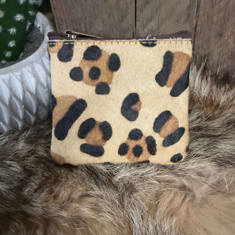 Animal Print Cowhide Coin Wallet