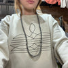 36 inch 8mm Navajo Pearl Sterling Silver Necklace