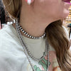 18 inch Pink Conch and Navajo Pearl Necklace