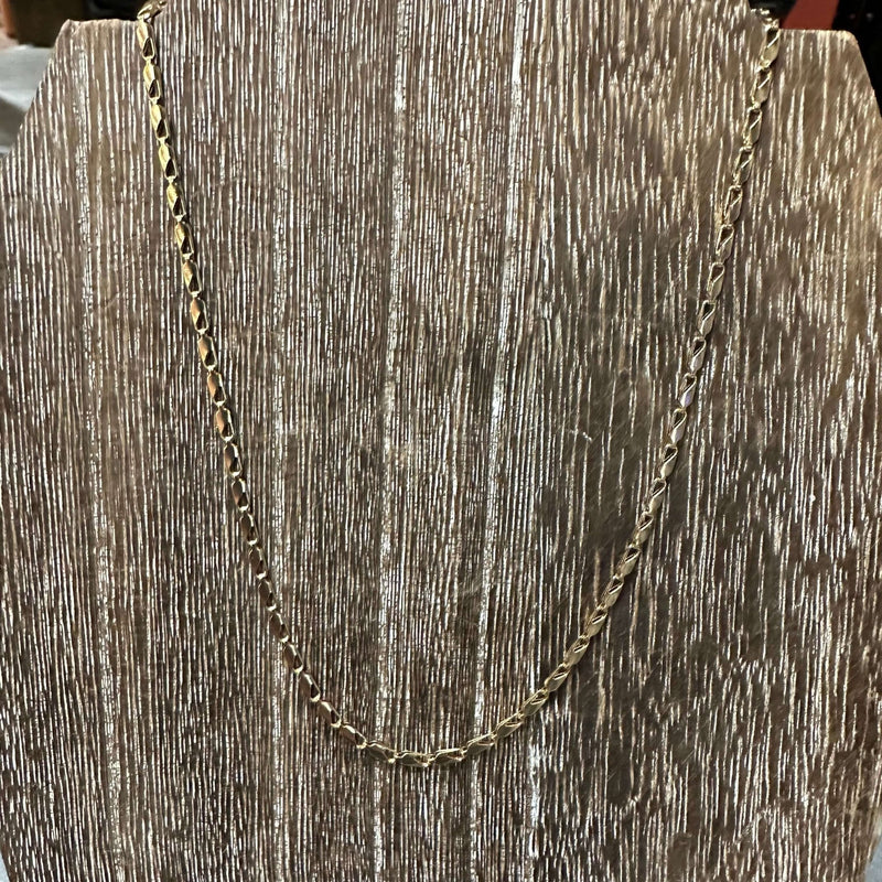 15 Inch Hook Link with Detail Gold Fashion Necklace with 3 Inch Extender - Country Lace Boutique