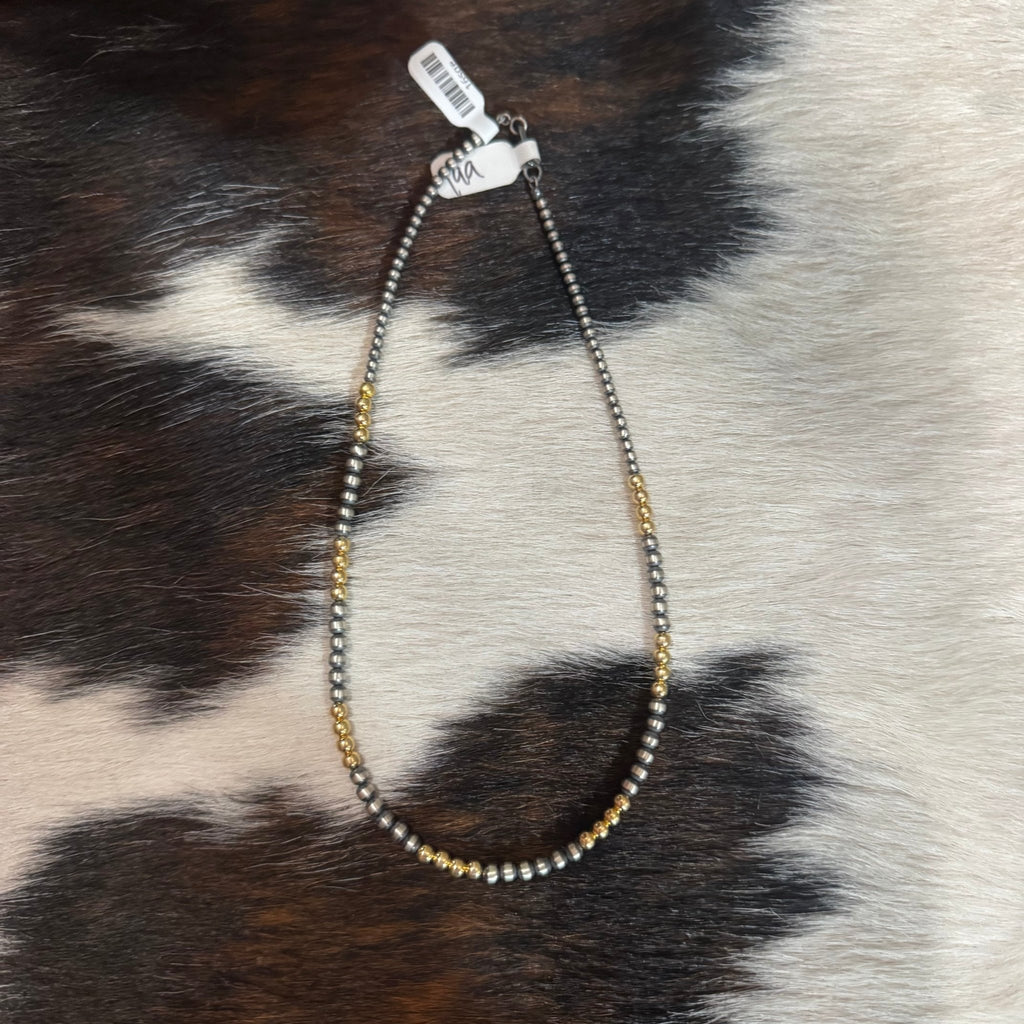 16 inch 4 Gold Pearl Sterling Silver Necklace - Country Lace Boutique