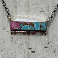 16 Inch Cotton Candy Bar W/ Fancy Detail Genuine Sterling Silver Necklace6