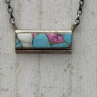 18 Inch Cotton Candy Bar Genuine Sterling Silver Necklace - Country Lace Boutique