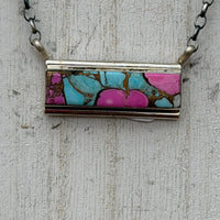 18 Inch Cotton Candy Bar Genuine Sterling Silver Necklace - Country Lace Boutique