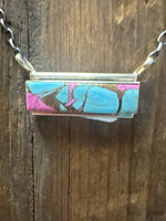 Cotton Candy Bar Sterling Silver Necklace