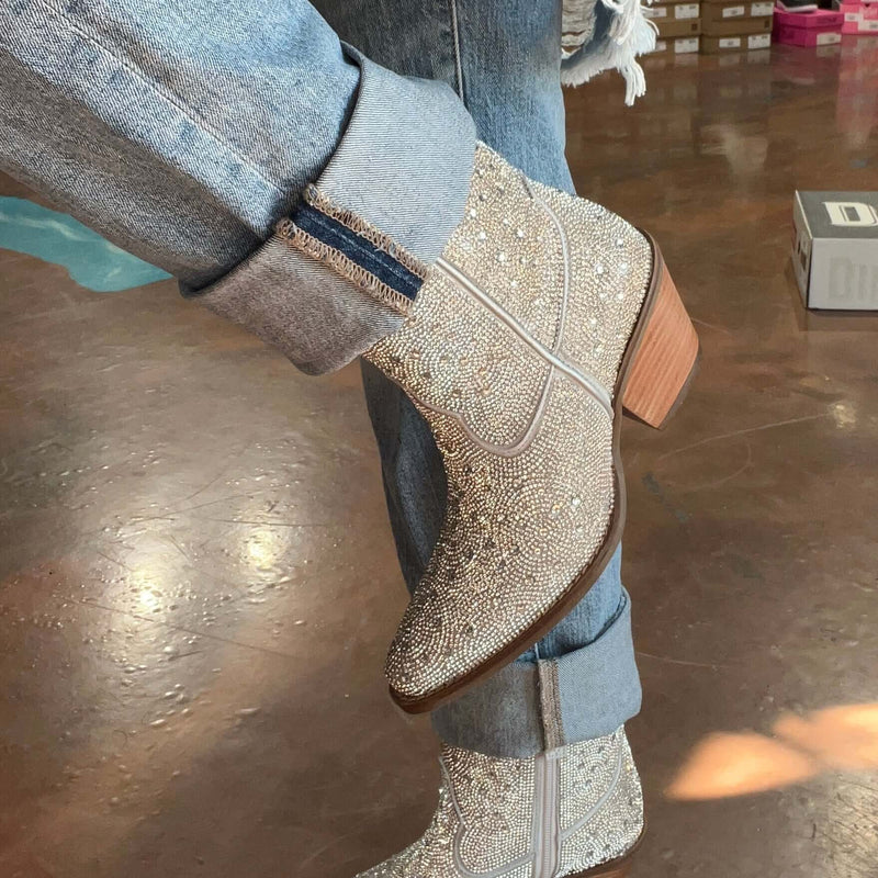 Silver Rhinestone Dingo Boot (DS)