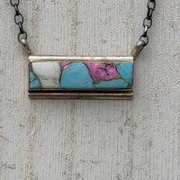 18 Inch Cotton Candy Bar Genuine Sterling Silver Necklace1