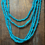 18 inch Blue Chunky Genuine Necklace1