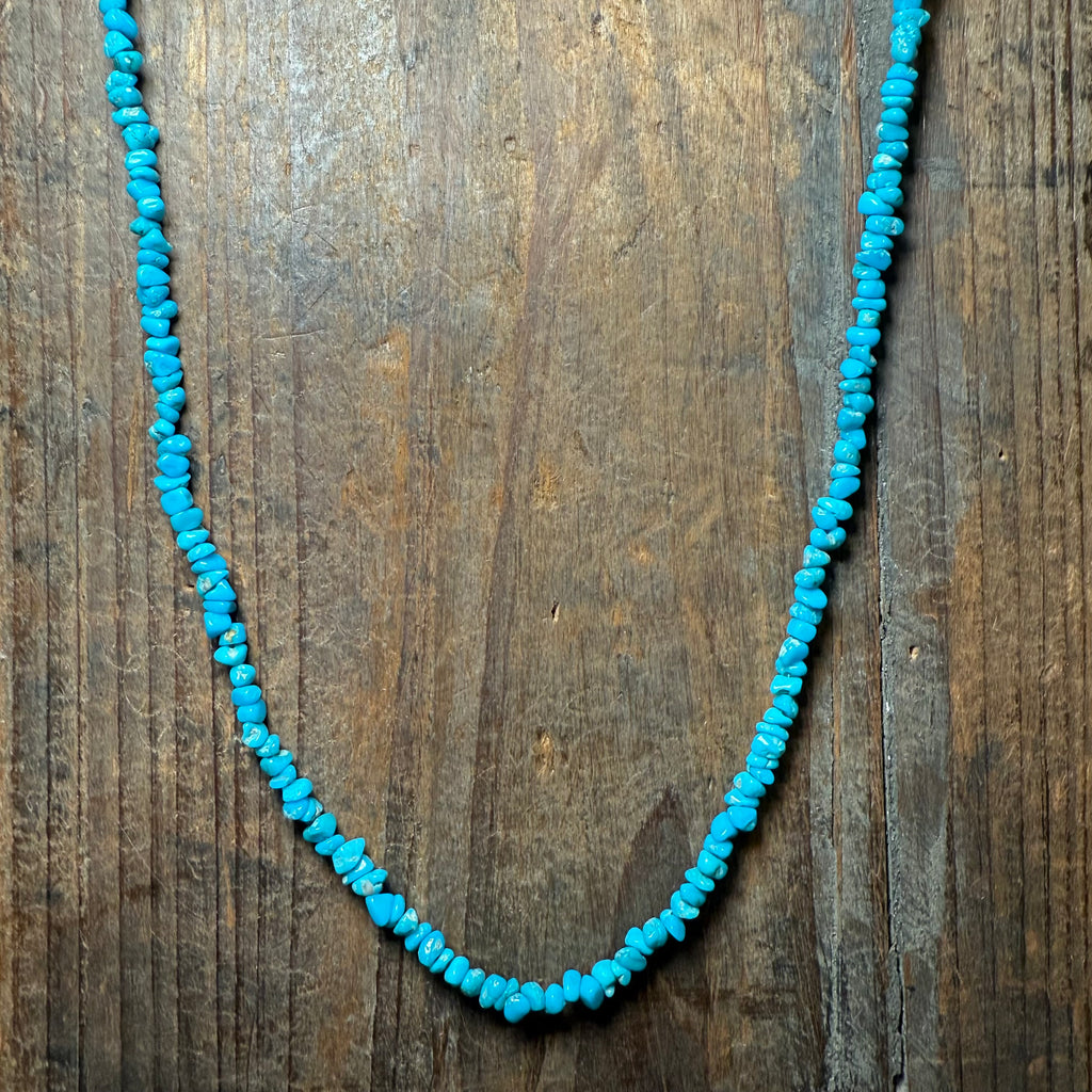 18 inch Blue Chunky Genuine Necklace