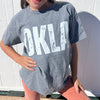 OKLA Graphite Heather Grey Crew Neck T-shirt