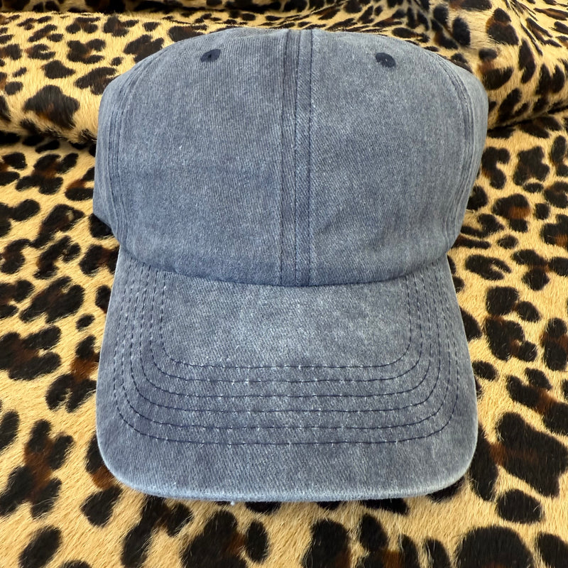 Solid Faded Navy Hat