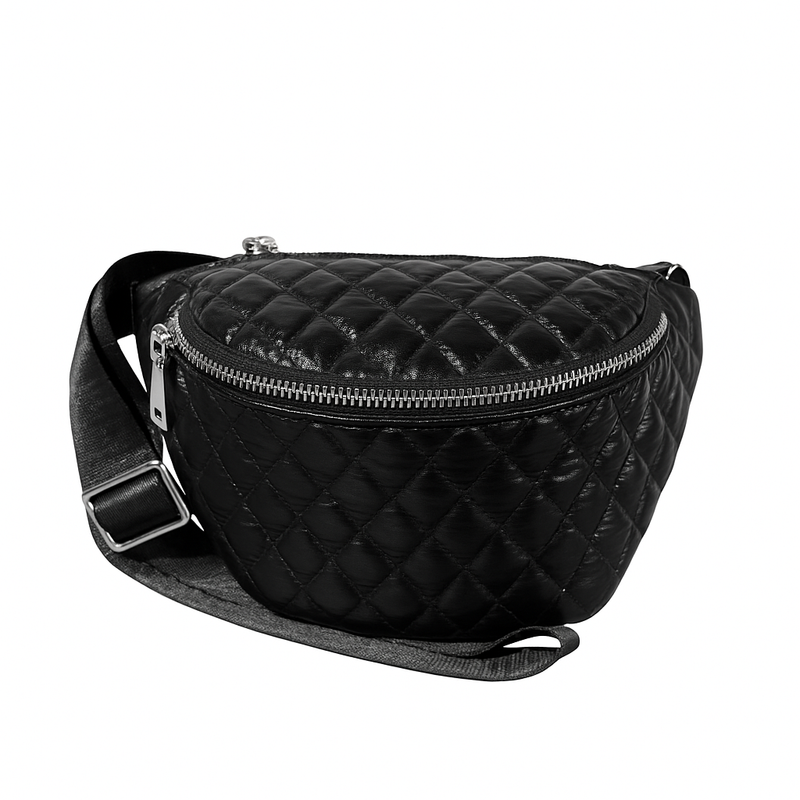 Metallic Black Fanny Pack