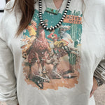 Bucking Horse Distressed Sweatshirt