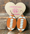 Football Dangle French Hook Gold Fashion Earrings