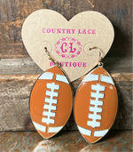 Football Dangle French Hook Gold Fashion Earrings