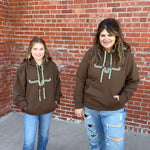 Brown & Mint Fast Talker Hoodie Sweatshirt.