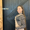 Leopard Sideline Spirit Gold Mesh Long sleeve Top