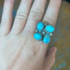 Beautiful 4 Stone Turquoise Adjustable Genuine Ring