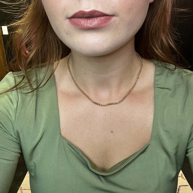 2 Strand Snake and Chain Gold Fashion Necklace - Country Lace Boutique