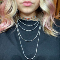 20 inch 5mm Navajo Pearl Sterling Silver Necklace - Country Lace Boutique