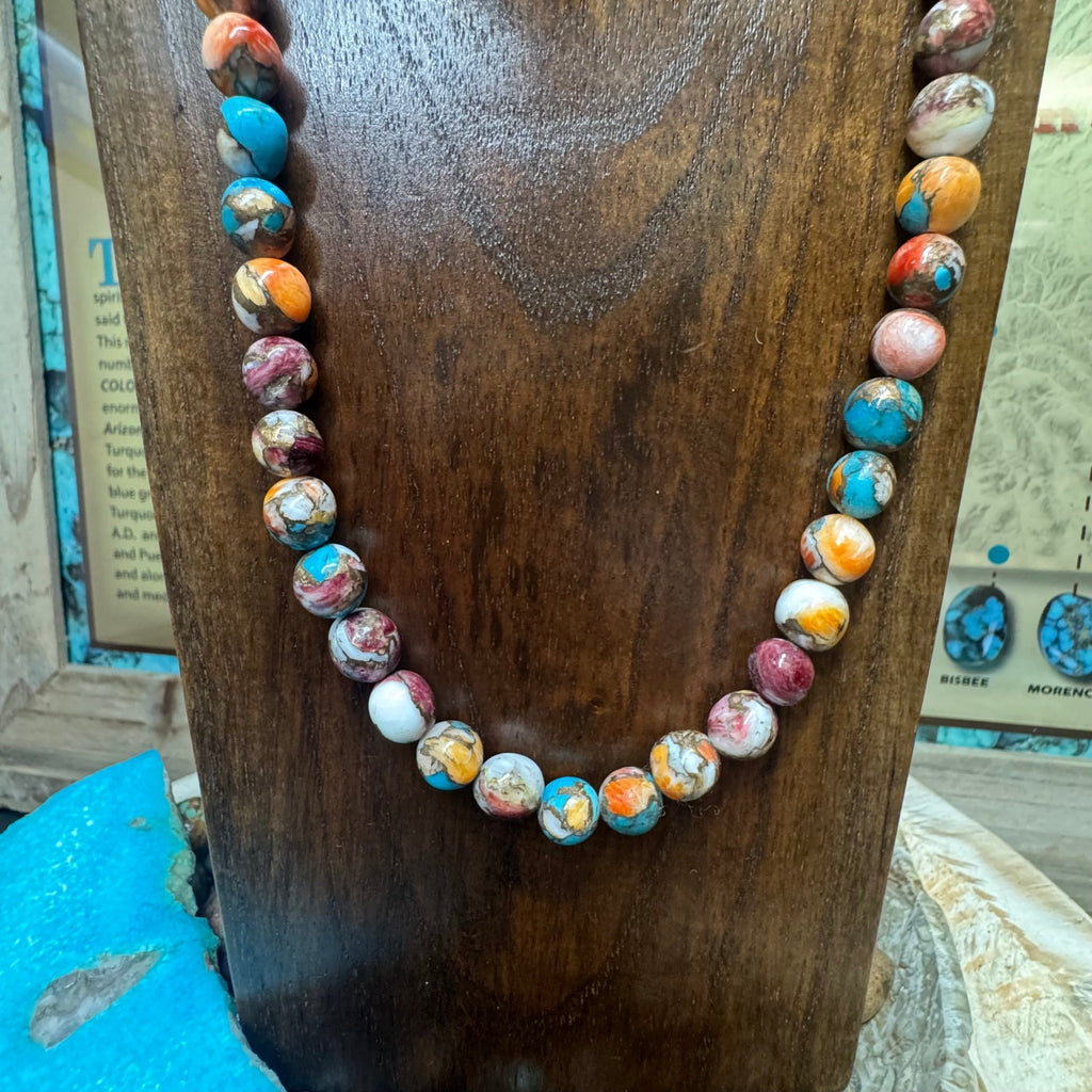 20 inch Orange Krush Round Genuine Necklace - Country Lace Boutique