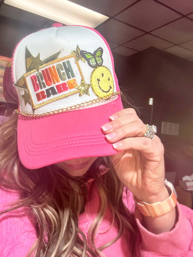 Pink Brunch Babe Custom Trucker Hat