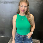 Green Tank Top Bodysuit