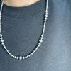 24 inch 4, 5, 6, & 8mm Navajo Pearl Sterling Silver Necklace - Country Lace Boutique