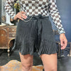 Black Dressy Silky Shorts / Small