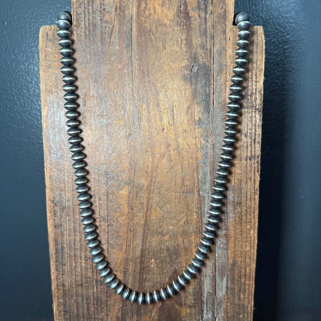 24 inch 9mm Sterling Silver Saucer Necklace