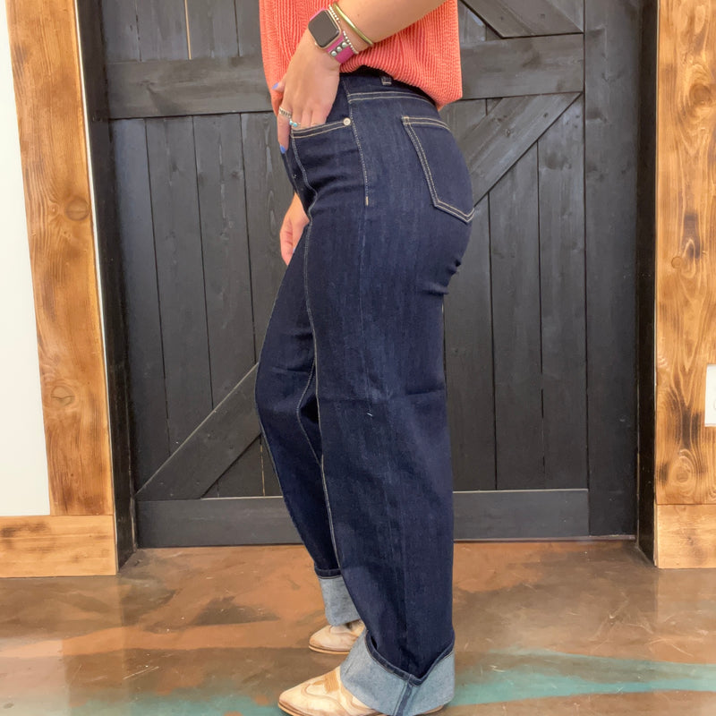 darkstraightpintuckjeans
