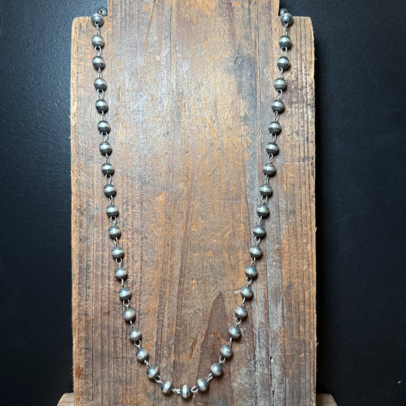 26 inch 8mm Contemporary Navajo Pearl Genuine Necklace