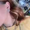 Pink Conch Cluster Post Stud Genuine Earring.