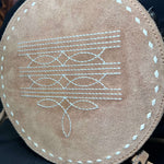 Tan Bootstitch Catina Round Purse