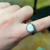 White Buffalo Size 9 With Rope Detail Genuine Ring.