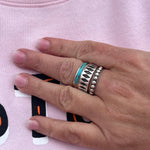 Patina Diamond Thick Genuine Ring