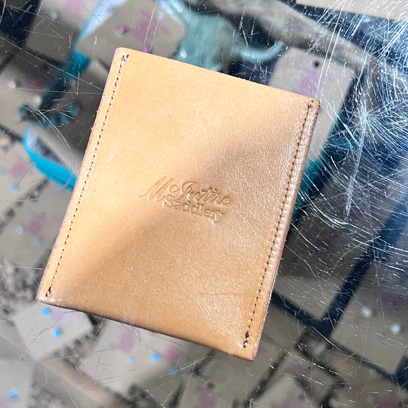 Natural Needlepoint Card Holder Wallet