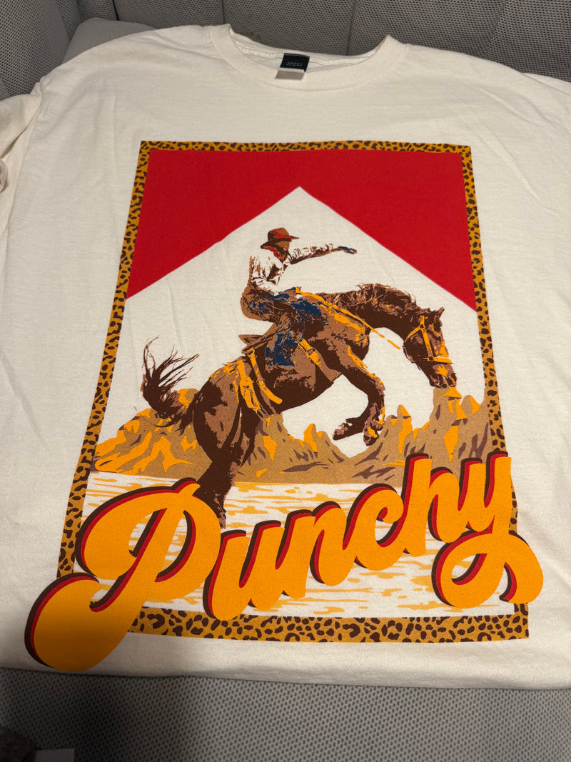 Cream Punchy Cowboy T Shirt