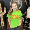 Lime Green State Crew Neck T-shirt