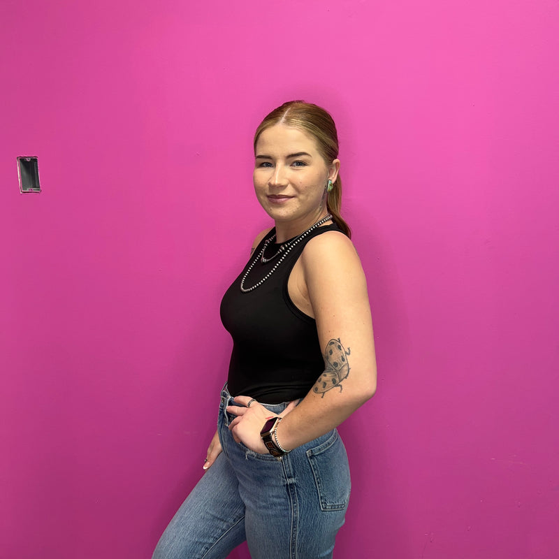 Black Tank Top Bodysuit