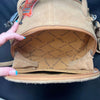 Tan Bootstitch Catina Round Purse