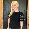 Black Western Ruffle Sleeve Top