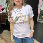Pink Champagne Cowgirl with Bling T-shirt