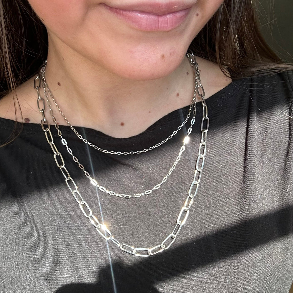 3 Piece Silver Fashion Necklace - Country Lace Boutique