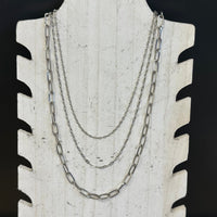 3 Piece Silver Fashion Necklace - Country Lace Boutique