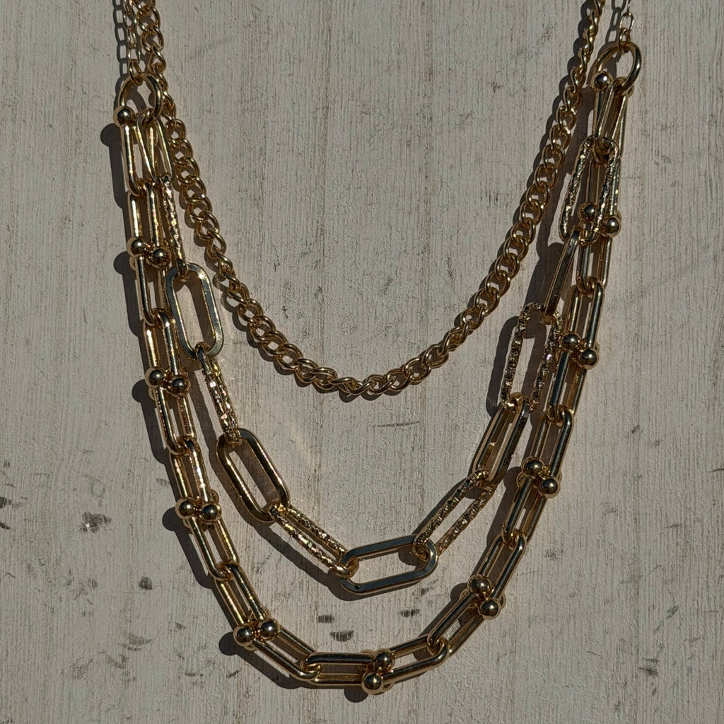 3 Strain Gold Fashion Necklace - Country Lace Boutique