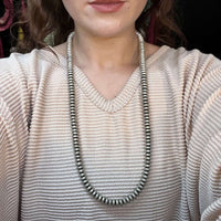 30 inch 10mm Shiny Saucer Sterling Silver Necklace - Country Lace Boutique