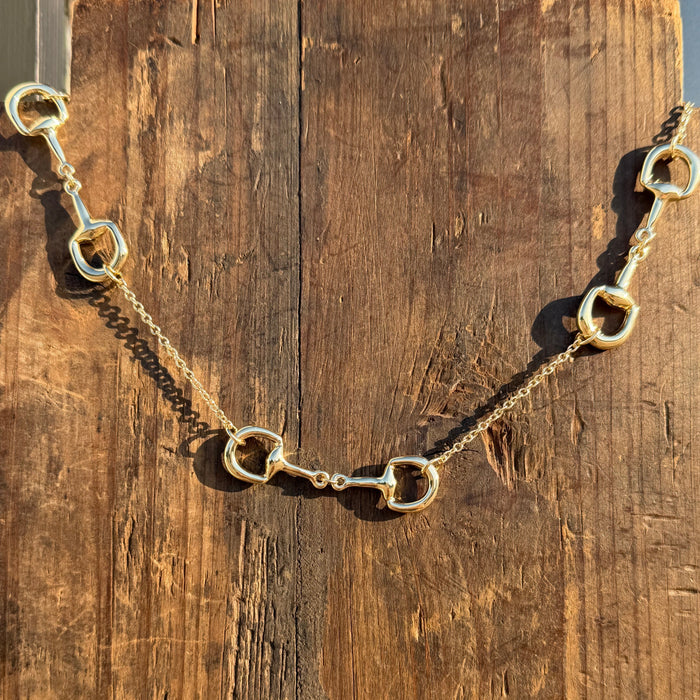 gold bit necklace