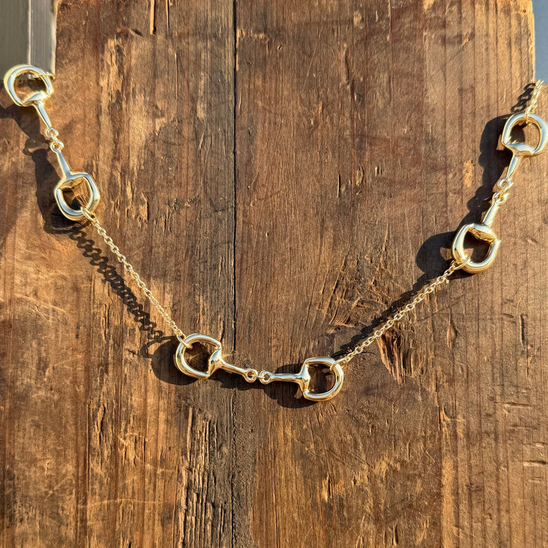 gold bit necklace